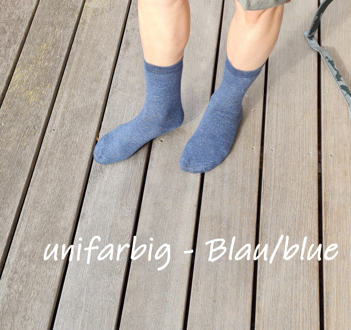 Alpakasocken - unifarbig - Blau